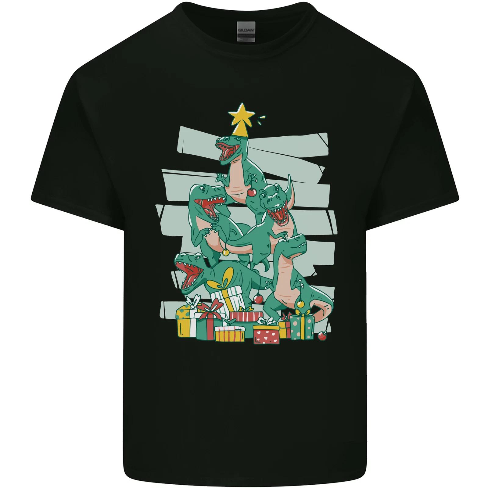 Tree Rex Funny Christmas T-Rex Dinosaur Kids T-Shirt Childrens S