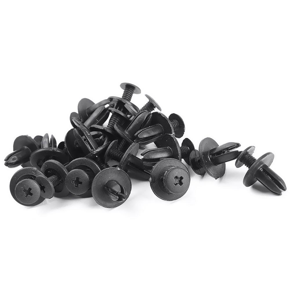 100 Pcs Car Retainer Clips Body Plastic Rivets Fasteners Push Bumper Door Trim Panel Screws with Removal Tool