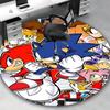 1pc Sonic the Hedgehog Anime Cartoon Design Round Carpet  Office Chair Mat, NonSlip Rug for Home Decor, Living Room, Bedroom, Game Room