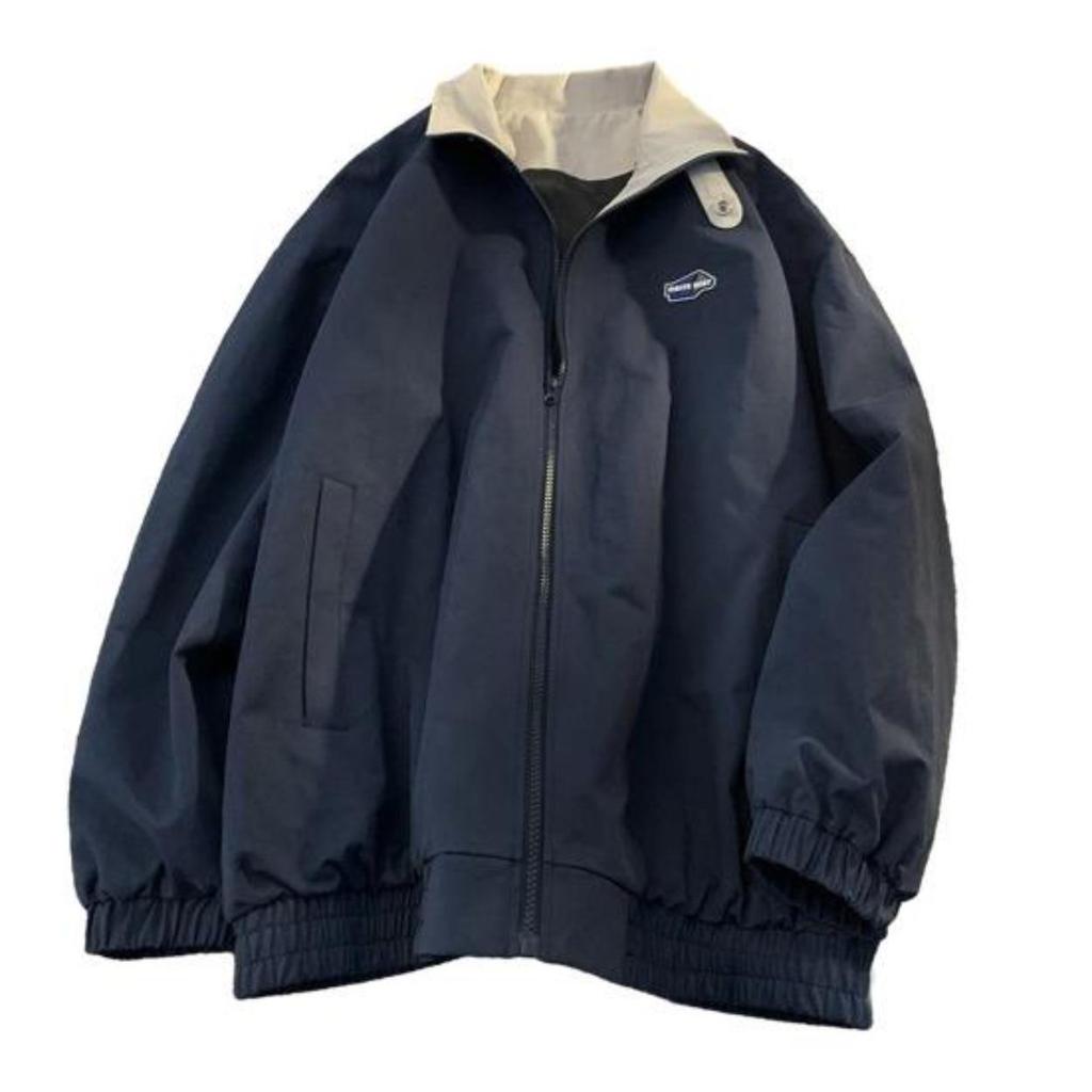 Giacca da donna primavera autunno trench a maniche lunghe con risvolto tasche con abbottonatura con cerniera giacca a vento casual streetwear