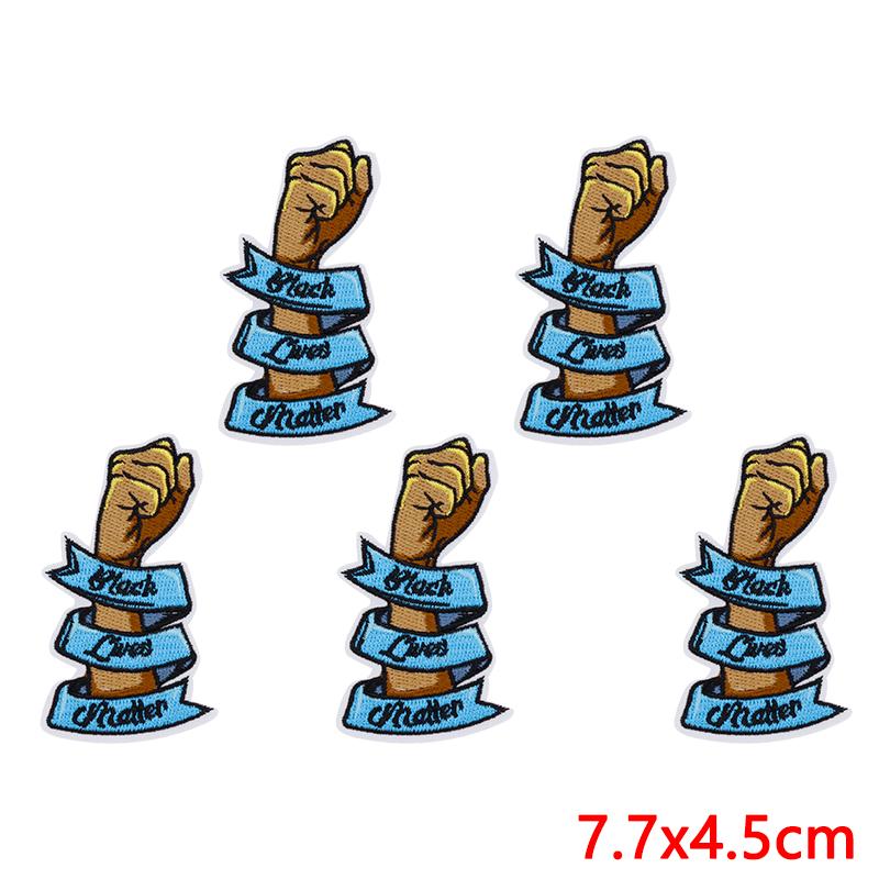 10PCS Fashion Black Girl Embroidered Patch Iron On Patches For Clothing Black Girl Magic Patches For Clothes Jackets Sewing DIY