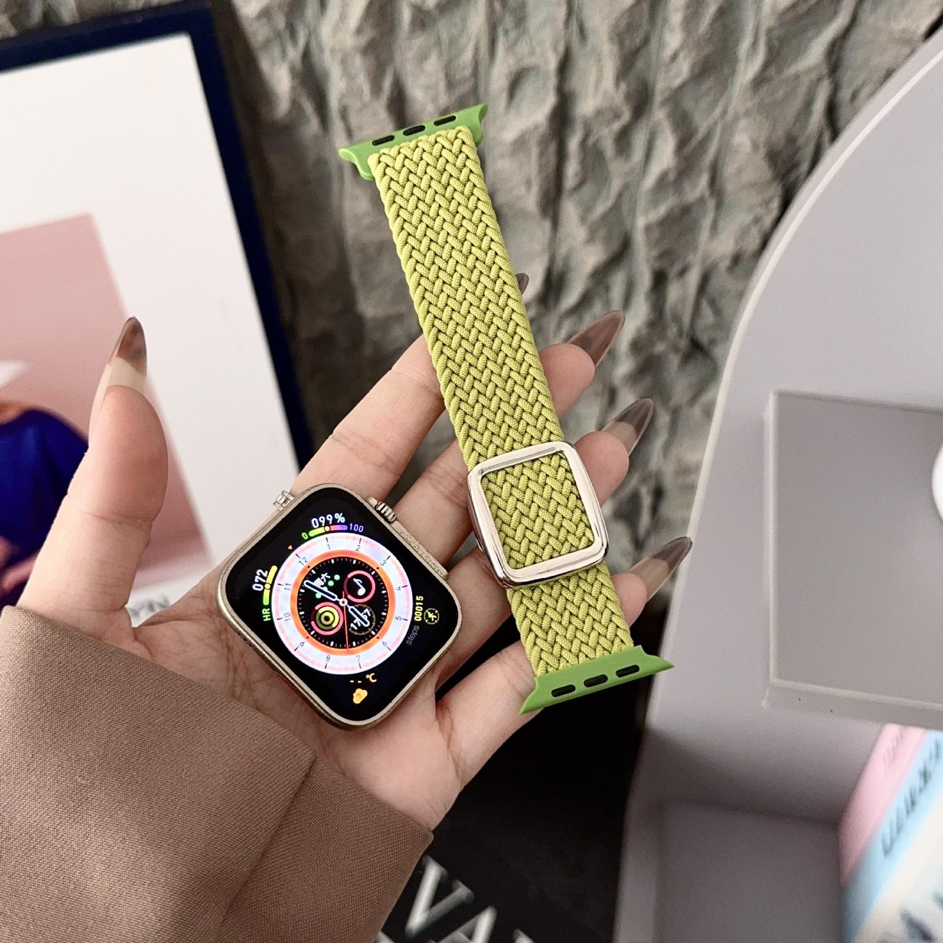 

Современный ремешок для Apple Watch Серии 1-10 с квадратной пряжкой For Apple 42/44/45/46/49mm