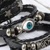 Stylish Handmade Braided Leather Bracelets Unisex Bracelets Cord Bracelet Adjustable Woven Bracelet Leather Texture