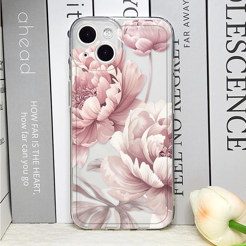 

Красивий Олійний Живопис Квітка Лотоса Чохол для Телефону для IPhone 16 15 14 11 Pro Max 13 12 Mini XR XS X 7 8Plus SE2 М який Силіконовий Чохол For iPhone XR