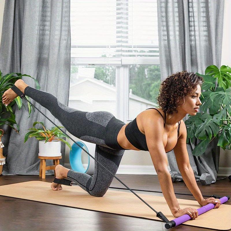 Portable Pilates Bar Kit with Adjustable Resistance Bands for Home Gym Workouts