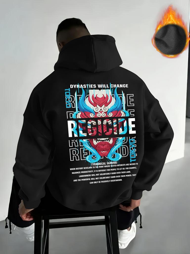 Hot selling men's new autumn regicide ghost mask print soft and comfortable hooded sweatshirt outdoor street style top