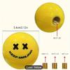 Keep Smiling Yellow & Black Gear Shift Knob - Manual Transmission Lever Head with Joyful Face Design, JDM Style Car Interior
