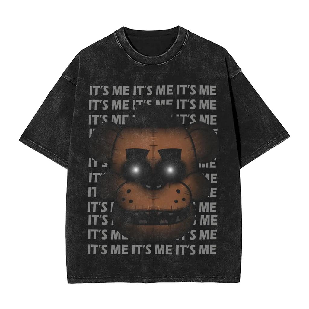 Hot Sale New Horror Game FNAF At Freddys Peripherals TShirt Unisex Women Oversized Casual Summer Tee Harajuku Fashion Cotton Tops
