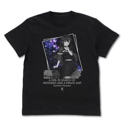 2D TV Anime Kamome Kushima SCHWARZ Größe XL [Offiziell] "Summer Pockets" T-Shirt
