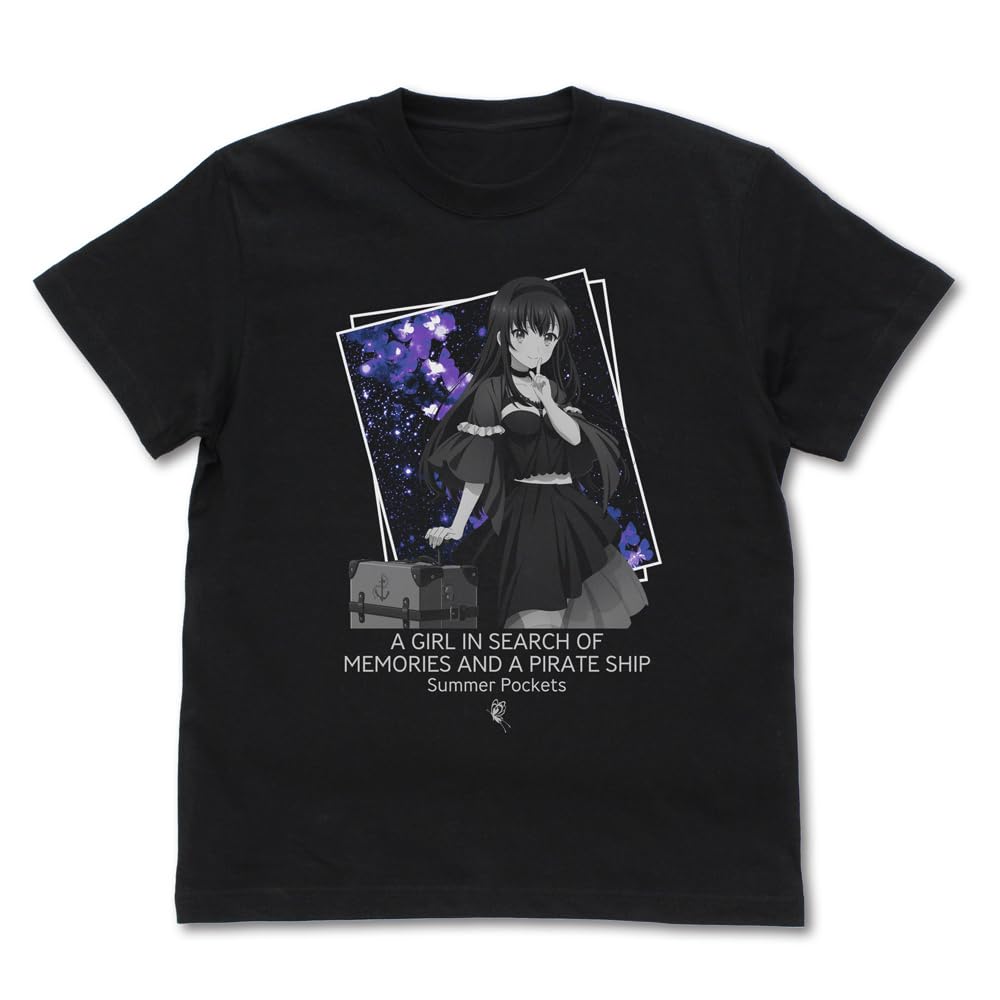 

Nijigen Cospa TV Anime Kamome Kushima BLACK L size [Official] Summer Pockets T-shirt чёрный