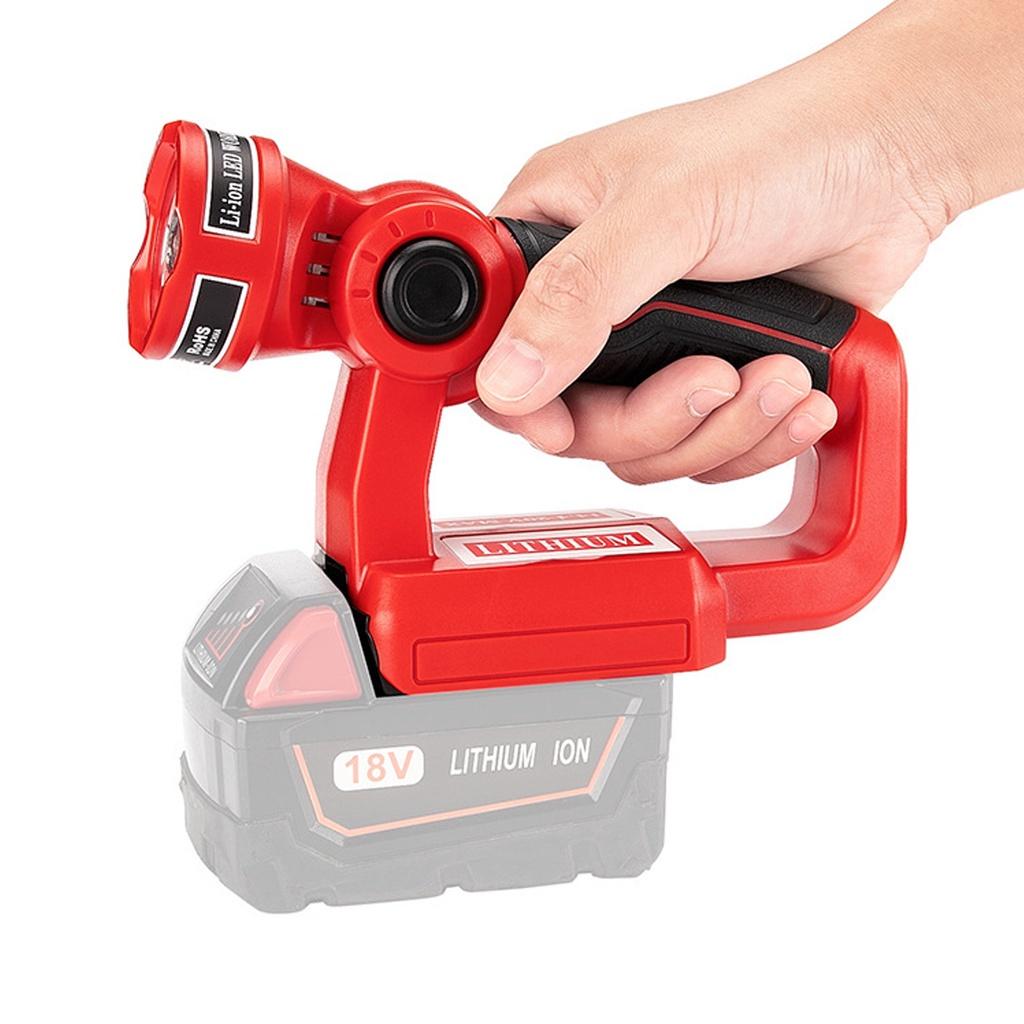 18V Portable LED Lamp Flashlight Excluding Battery & Charger Li-Ion Battery USB Outdoor Work Light 3W/12W for Milwaukee USB