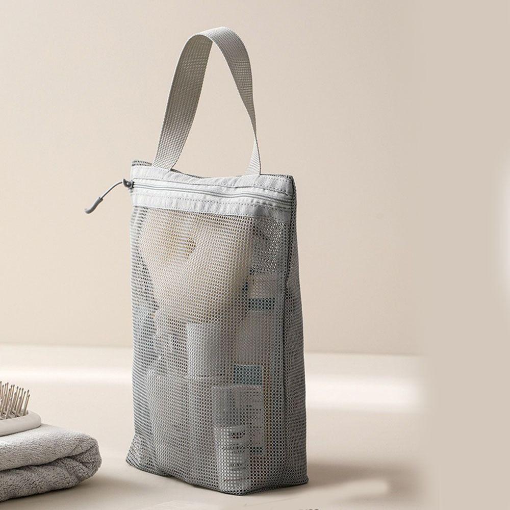 Large Capacity Mesh Toiletry Bag Breathable Washing Handbag Portable Toiletry Storage Bag Girls