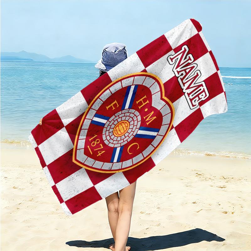 Personalized Royal Soccer Team Crest Beach Towel Microfiber Beach Towel Thin Absorbent for Beach Swimming Yoga Bath Sports. 0910123