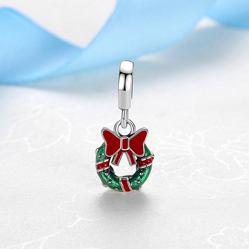 Original 925 Silver Charms Christmas Santa Reindeer Pendant Beads Fit Bracelets Necklaces Women DIY Jewelry Gift