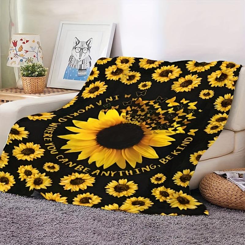 Sunflower Blanket Blanket Flannel Printed Bed Sofa Blanket Ladies Gift Blanket