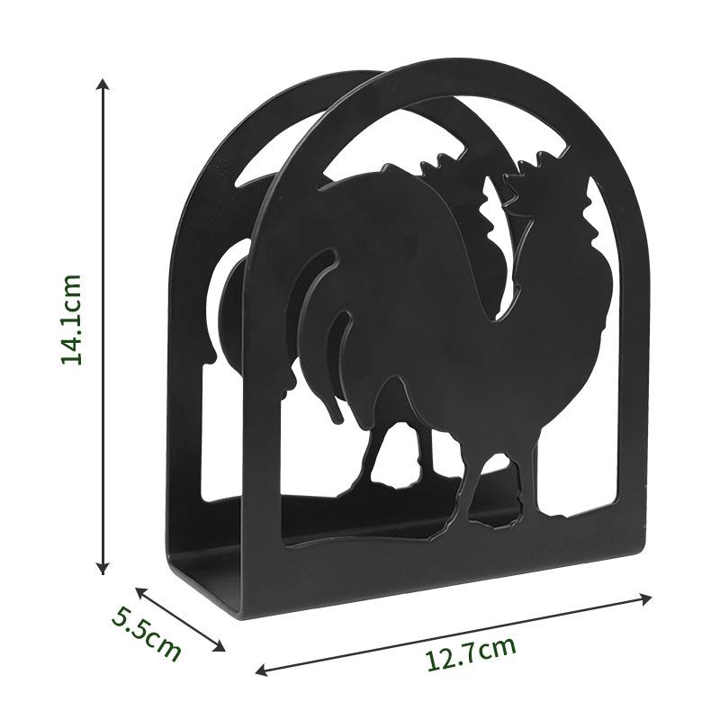 Light luxury napkin rack Cafe Western food vertical tissue rack Desktop wrought iron decorative ornament Creative tissue rack 12755141cm 1670₽