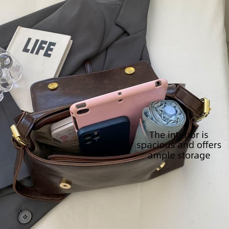 Fashion Casual Style Solid Color Square Bag Shoulder Bag