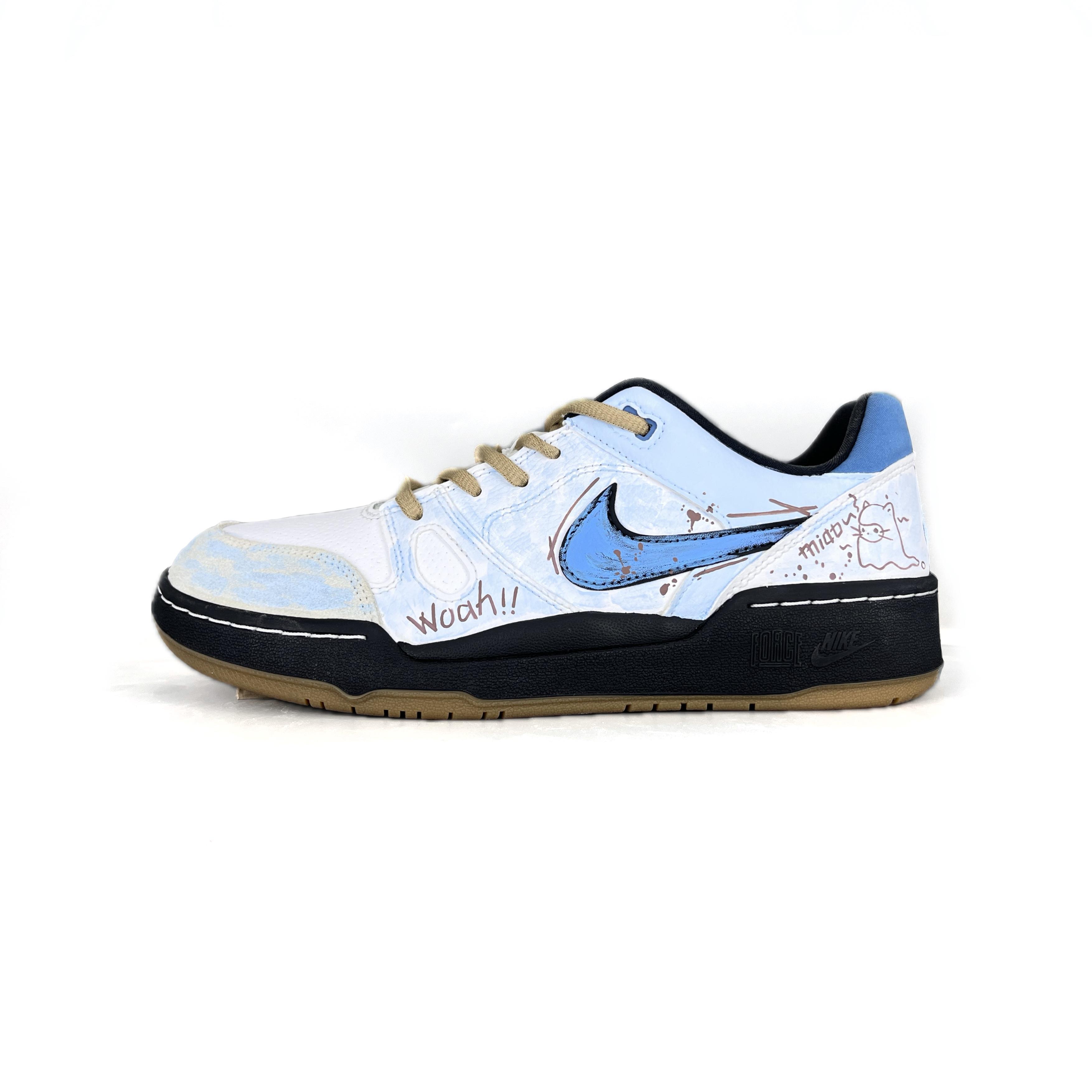 

Nike Full Force Slip Resistant Quick Dry Abrasion Resistant Low top Skateboard Shoes Men s Light Blue HJ7262-100(Team502-) 40.5