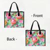 Cute Easter Bunny Pattern Tote Bag Fashionable Portable Shopping Handbag for Daily Use