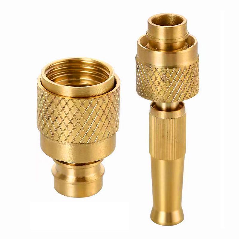 Hanggong Brass High-Pressure Water Spray Nozzle & Connector Kit