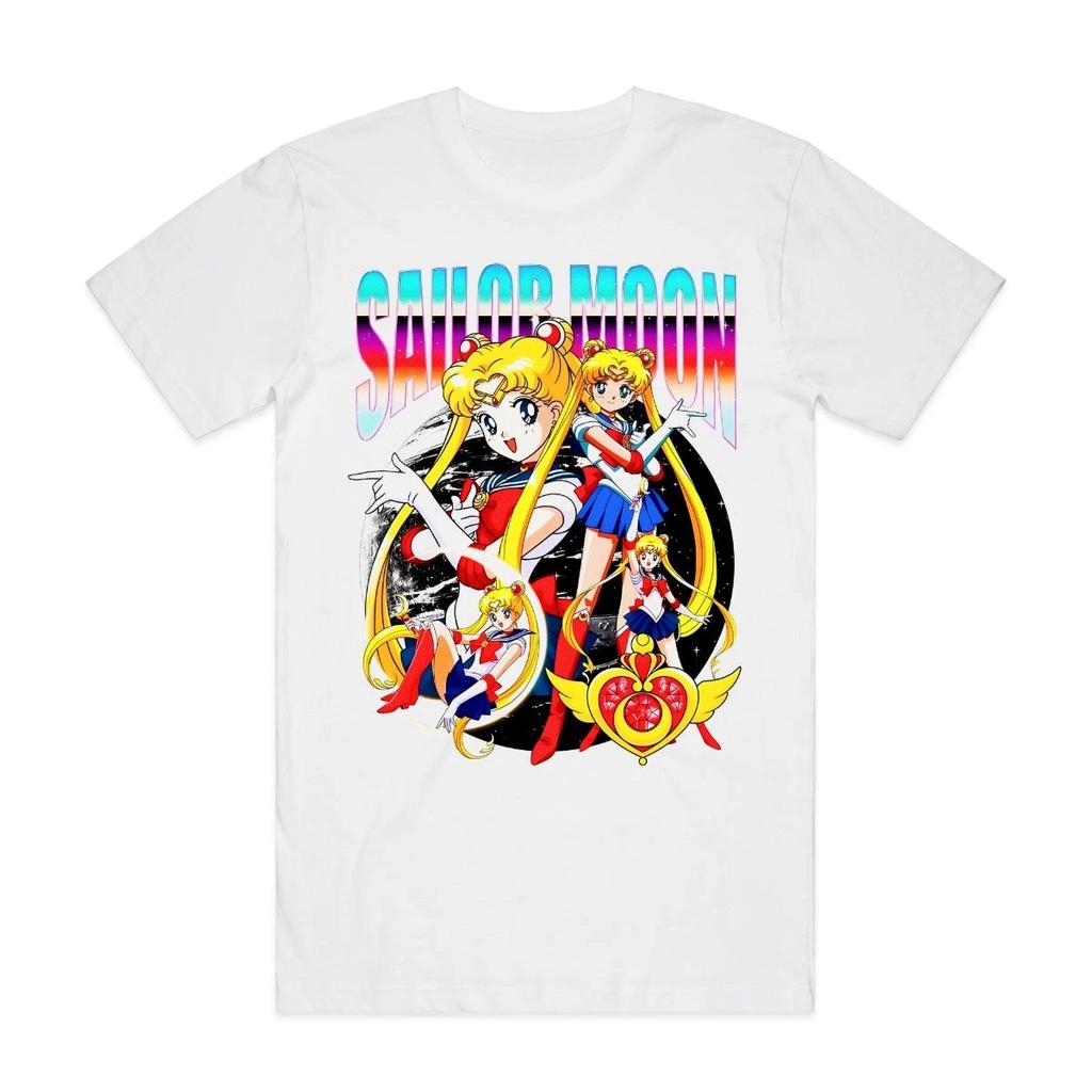 Sailor Moon V2 TShirt Japanese Anime Tee AS Colour Four Seasons Cotton Top Streetwear TShirt