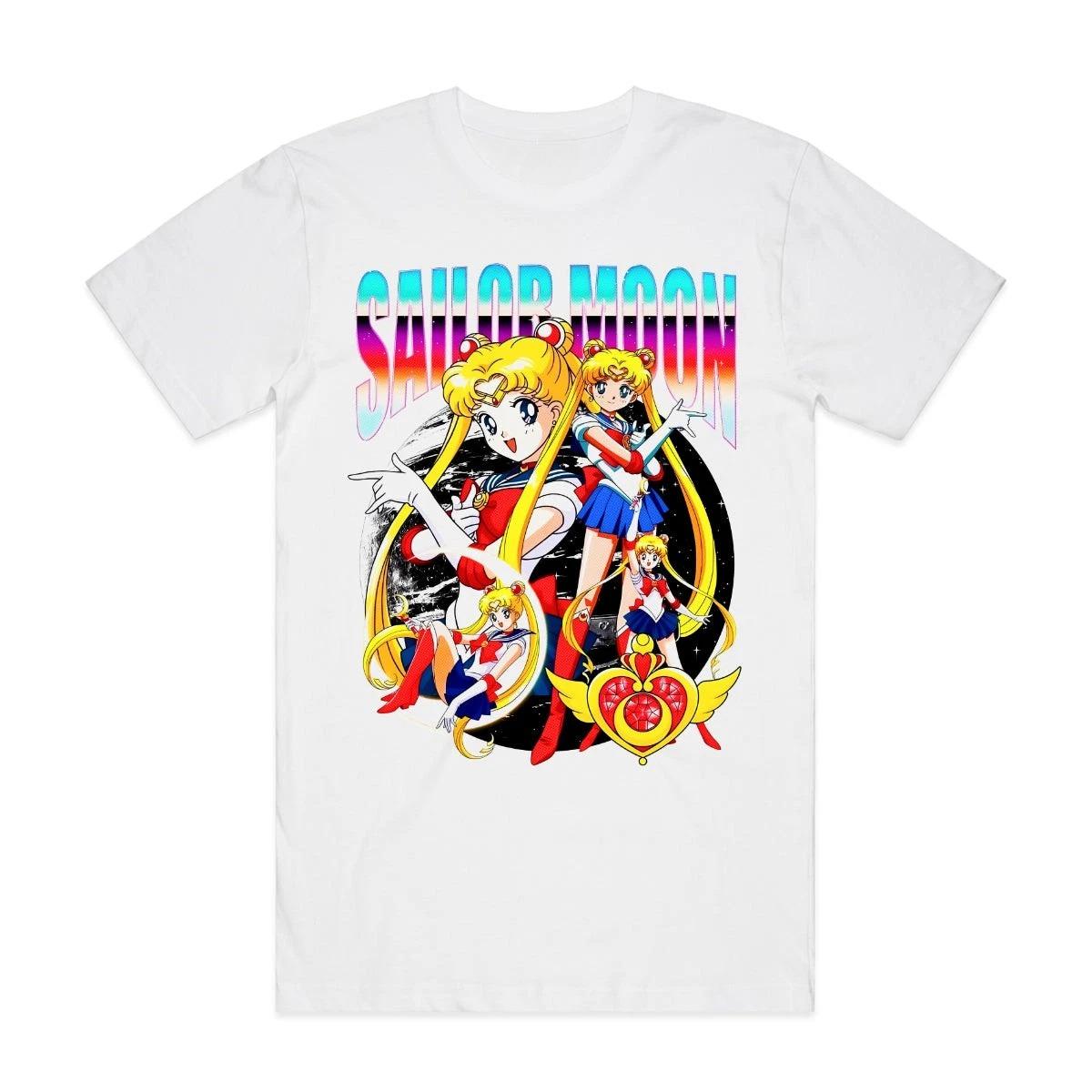 

Футболка Sailor Moon V2 Японское аниме Tee AS Colour Хлопковый топ Четыре сезона Уличная футболка S