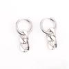 Hip-hop Rock Stainless Steel Thick Chain Hoop Earrings for Men Women Dangle Earrings Detachable Two Ways To Wear It Punk Jewelry