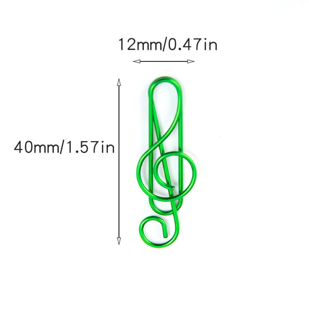 

100 Pcs Anti Slip Fancy Paperclips Music Note Shape Small Paper Clips Document Organization