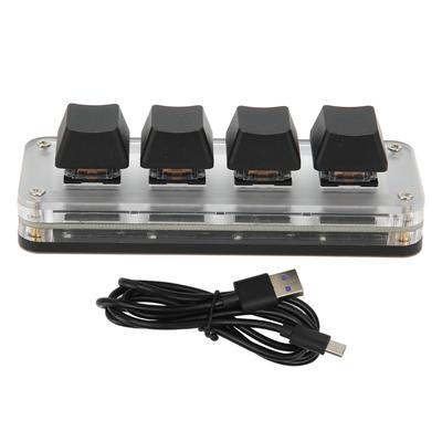 4 Fully Programmable Keys Mini Type C Wired One Handed Mechanical Keyboard for Windows