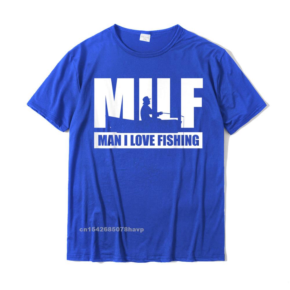MILF Unisex I Love Fishing TShirt Funny FisherUnisex Fishing Gift TShirt T Shirt Tops Shirts Classic Cotton Funny Printed Boy