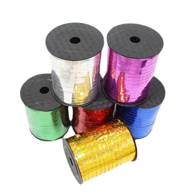 Laser-Plated Embossed Aluminum Ribbon for Birthday Party Balloon Decoration (500 Yards)