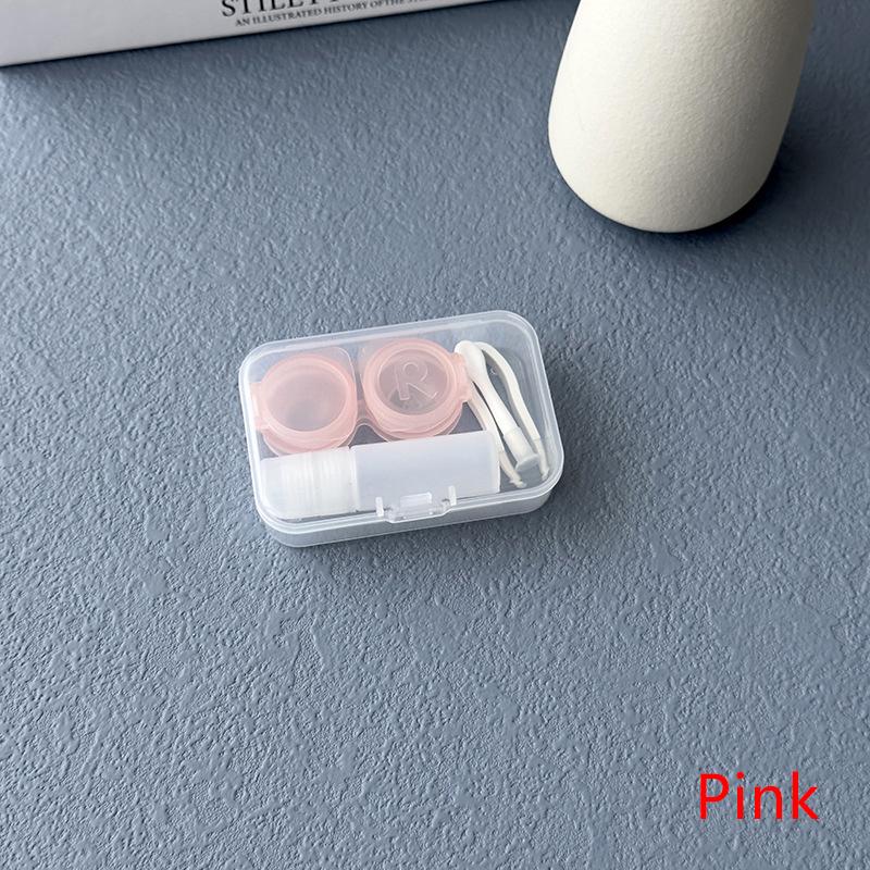 Portable Transparent Plastic Contact Lens Case With Tweezers Remover Tool Eye Lenses Holder Simple Design Box For Storage