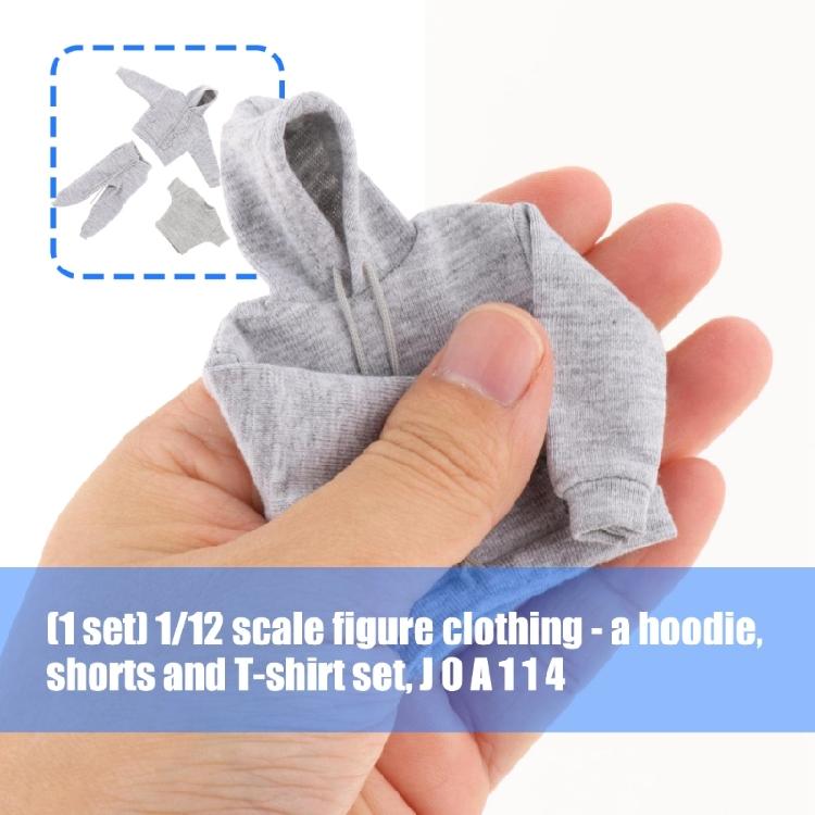 Realistic Miniature Soldier Figure Outfit 3in1 Clothes Set Breathable Hoodie Sweatpants Tees For Doll Display Scene