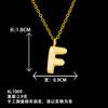 European and American popular glossy English letter necklace autumn and winter niche versatile high-end sense does not fade titanium steel necklace