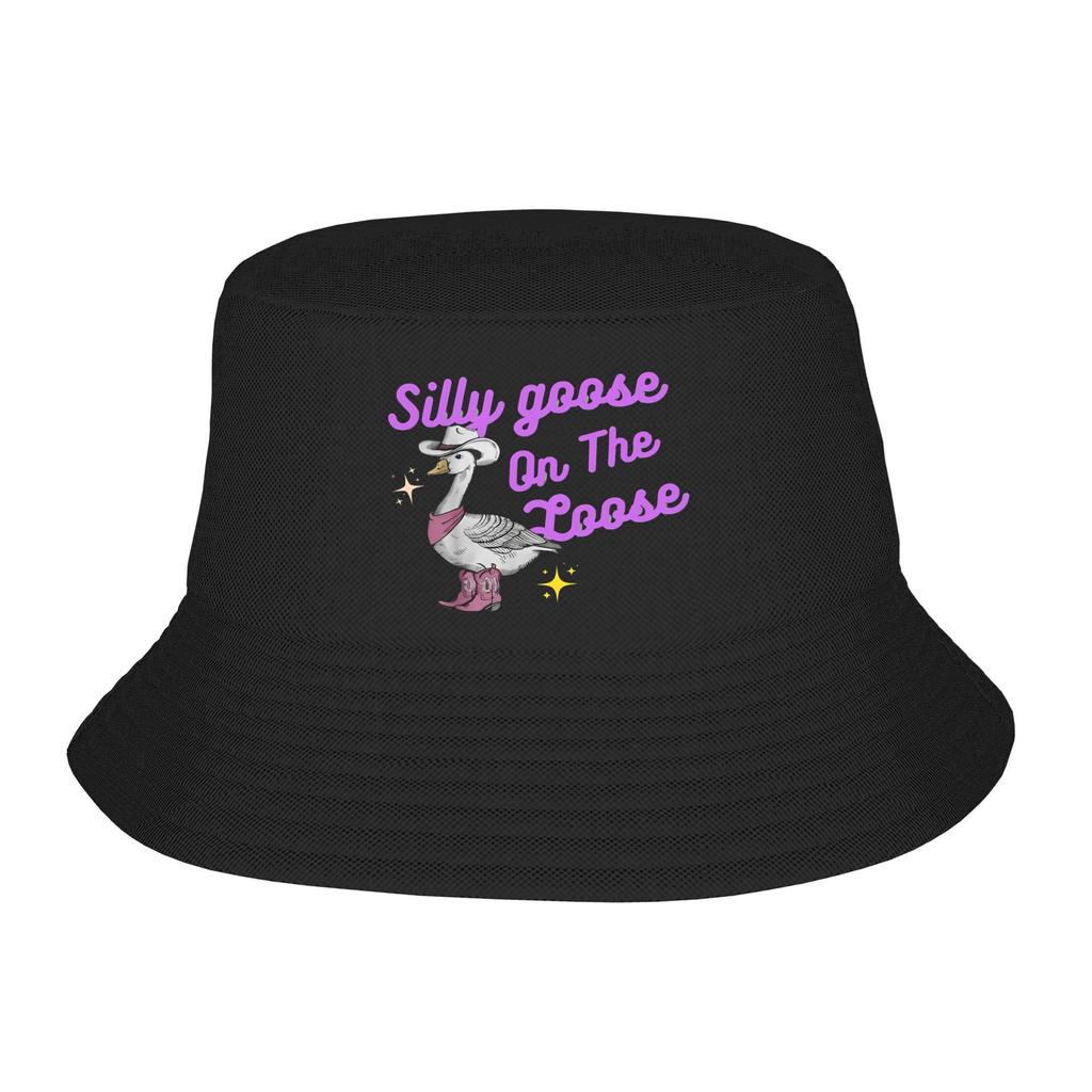 Duck Goose Accessories Bucket Hat Style Men Women Sun Hat Biting Knife White Goose Bob Packable Fishing Fisherman Cap Camping