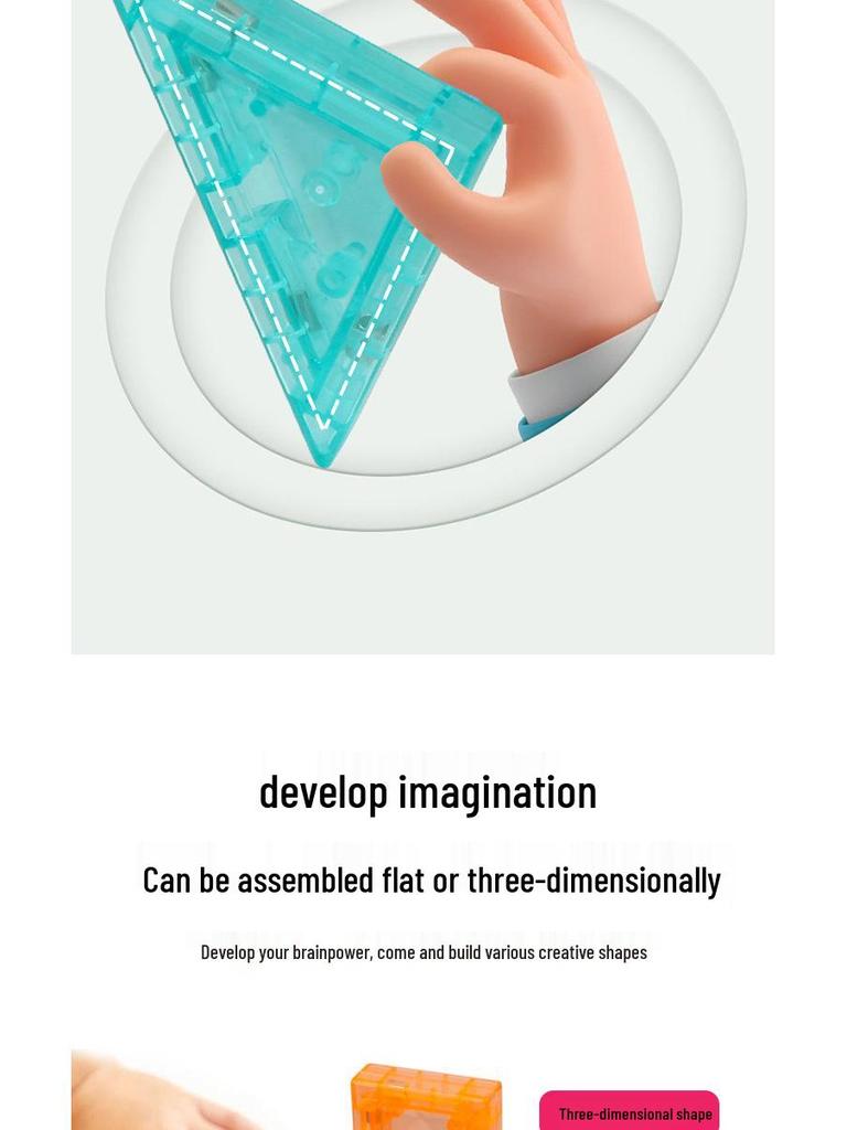Puzzle Tangram Magnetic 3D pentru Educația Copilăriei Timpurii