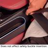 Left+Right PU Leather Car Seat Gap Storage Box w/ Blue Ambient Light USB Charger