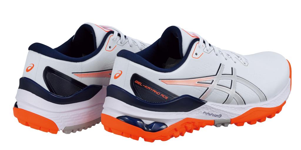 Asics ACE2 Golf Shoes 1111A243 102 Orange Size GEL-KAYANO White/Shocking 25.0cm
