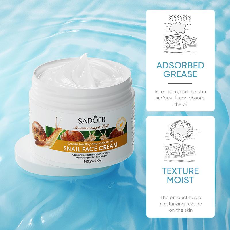 Snail Cream 140g Hydrating, Moisturizing, Moisturizing and Rejuvenating Skin, Live