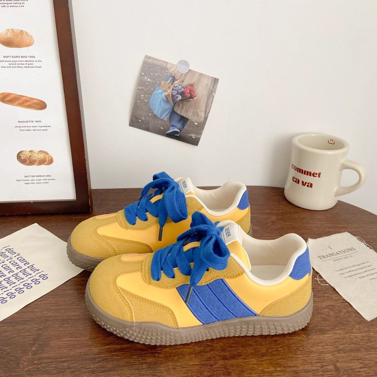 

2025 осень новые ретро моральные тренировочные туфли женские универсальные маленькие белые туфли кампус легкие дышащие повседневные спортивные туфли женские 40 жёлтый