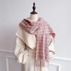 New Luxury Winter Women Scarf Thick Warm Tassels Shawls Pashmina Stripe Designer Neckerchief Cashmere Lady Outdoor