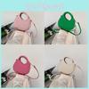 Chic Flattering Small Round Crossbody Bag For Women In Elegant Pink Green And White Perfect For Everyday Fashion