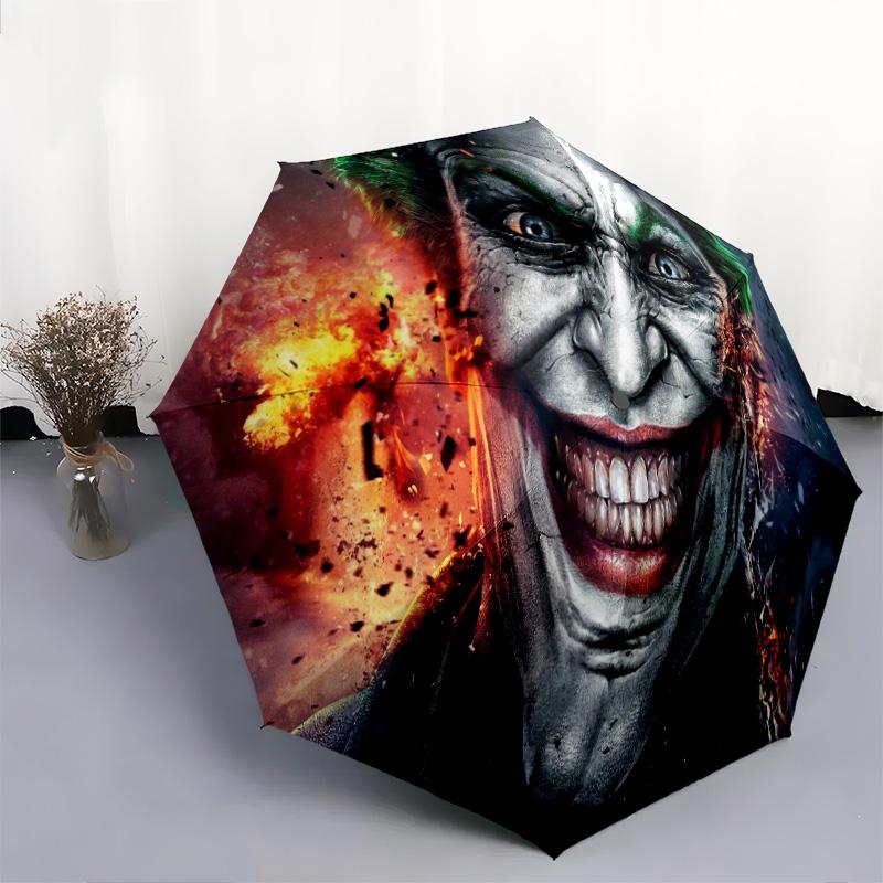 1PC Joker's Transformation Automatic Umbrella - Suitable Travel Outdoor Portable Umbrella Birthday Gift Daily Essentials