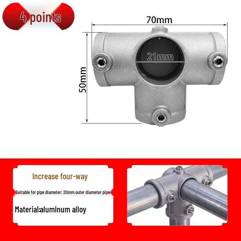 20/25/32mm Stahlrohrverbinder: Verzinkter 6-Punkt Rundbogen-Verbindungsbefestiger
