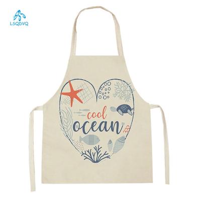 Cleaning Supplies Women Men Kitchen Aprons Tortoise Sailboat Fish Octopus Pattern Cooking Aprons Baking Antifouling Apron