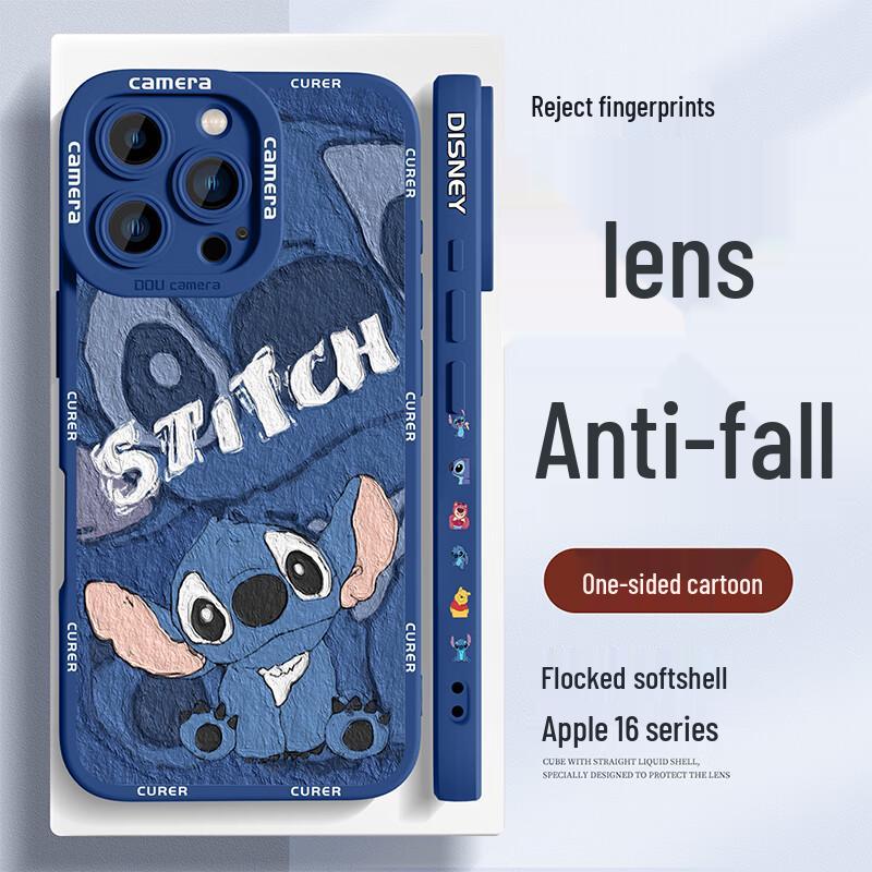 Cartoon Anti-Fall Soft Silicone iPhone Case with Full Lens Protection