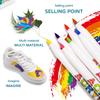 18/60 Colors Acrylic Markers Collection Brush Pens for Fabric Rock Painting Pen Ceramic Glass Canvas DIY Card Making Art Supplies