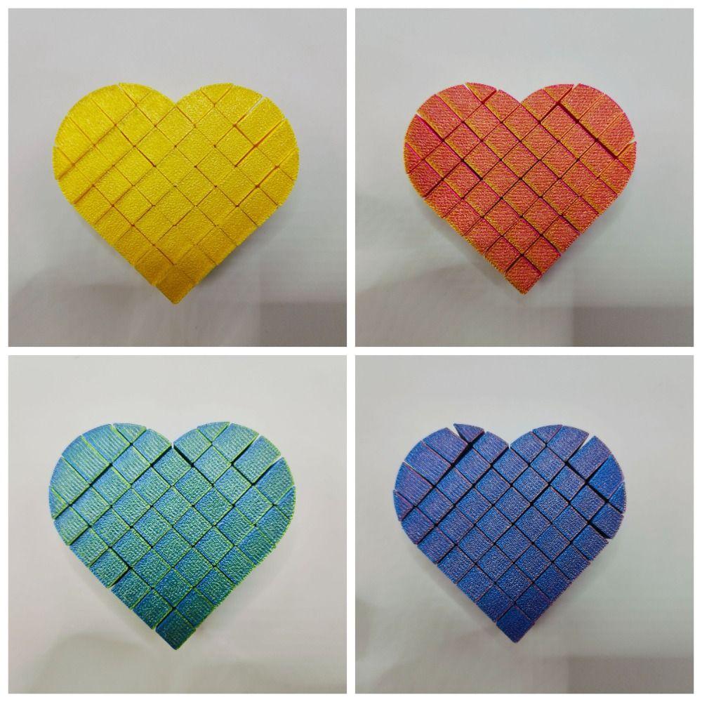 

AntiAnxiety Heart Fidget Toys Fractal Heart Shape Sensory Toys Decompression Toy Children s Gift зелений