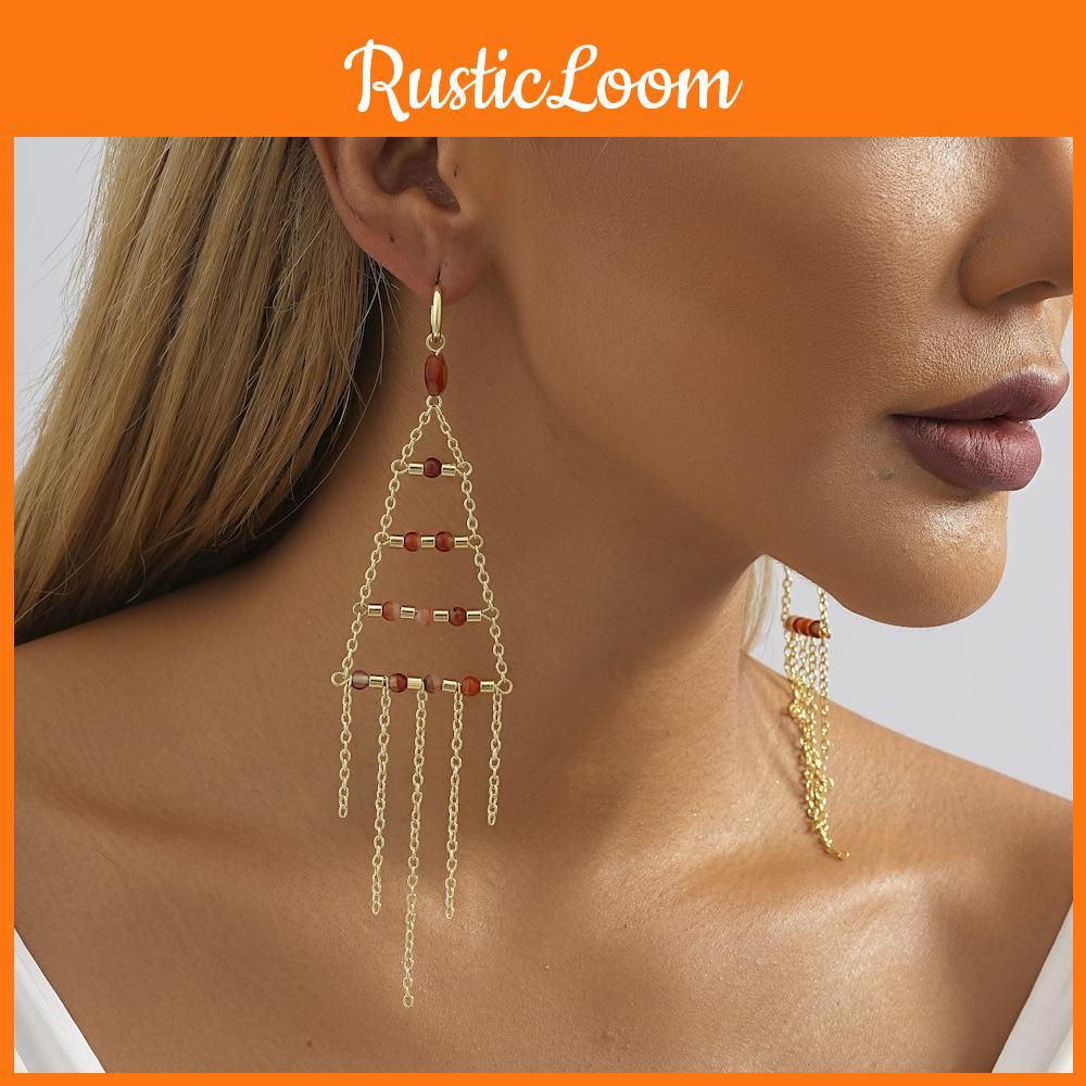 Cercei Triunghiulari la Modă cu Cristale Aurii Pentru Femei Stil Elegant de Stradă