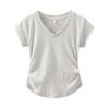 Women's Slim Fit V-Neck Short Sleeve T-Shirt
